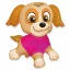 Câine Puppy balon din folie 36 cm (WP)