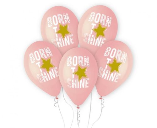 Born to Shine Pink balon, balon 5 bucăți 13 inch (33 cm)
