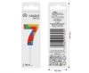 Colorat Pick Blocks Lumânare tort cifra 7 cărămizi, lumânare numerică