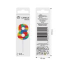 Colorat Pick Blocks Lumânare cifră 8 tip bloc de construcție
