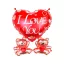 Iubire Teddy Bears balon din folie 48 cm