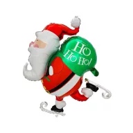 Crăciun Santa Skating balon folie i 64 cm