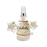   Sărbătorește Champagne Bottle balon folie pentru sărbătoare 73 cm