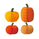 Halloween Autumn Set de decorațiuni cu dovleac, 4 piese