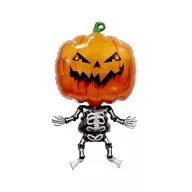 Vrăjitoare Pumpkin Skeleton Balon folie Halloween 71 cm