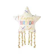 La mulți ani Star Balon folie Happy Birthday 85 cm