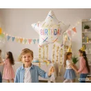 La mulți ani Star Balon folie Happy Birthday 85 cm