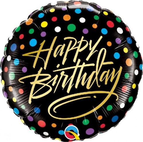 Happy Birthday Dots balon folie 46 cm