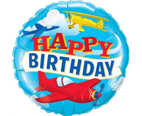Avion Happy Birthday Planes balon folie 46 cm