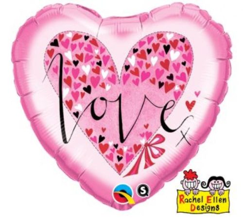 Iubire Hearts balon folie 46 cm
