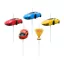Mașină Racing lumânare de tort de curse, set de 5 lumânări