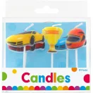 Mașină Racing lumânare de tort de curse, set de 5 lumânări