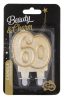 Colorat Gold Lumânare cu sclipici auriu, 60