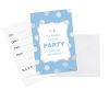 Colorat Silver Dots Invitație albastră 6 buc