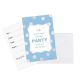Colorat Silver Dots Invitație albastră 6 buc