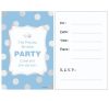 Colorat Silver Dots Invitație albastră 6 buc