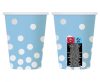 Buline Silver Dots Blue hârtie pahar 6 buc. 270 ml