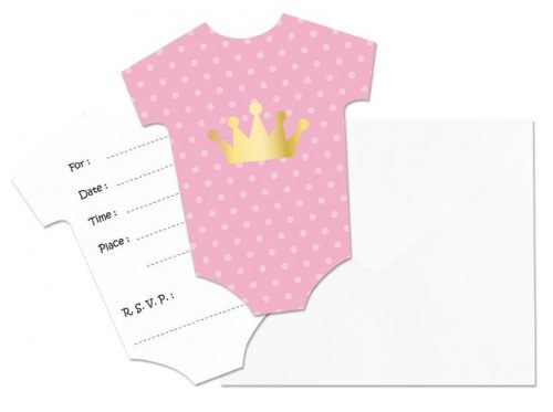 Bebe Little Girl Set de 6 invitații roz