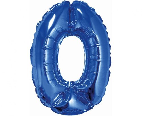 Blue, Albastru 0 mini număr balon folie 35 cm