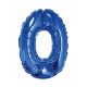 Blue, Albastru 0 mini număr balon folie 35 cm