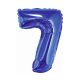 Blue, Albastru mini numărul 7 balon folie 35 cm
