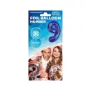 Numere Blue, Albastru numărul 9 mini balon din folie 35 cm