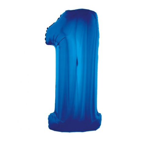 Albastru 1 B&C Blue număr balon folie 92 cm