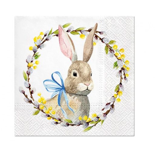 Iepure Wreath s șervețel 20 buc 33x33 cm