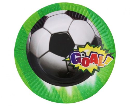Fotbal Goal farfurie de hârtie 6 buc. de farfurie de hârtie 18 cm