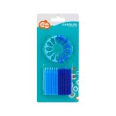 Colorat Pattern 2 Set de lumânări de tort albastre