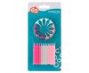 Colorat Pattern 3 Set de lumânări roz pentru tort
