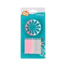 Colorat Pattern 4 Lumânări de tort roz, set de lumânări