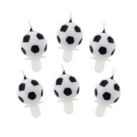 Fotbal Soccer Ball, set de lumânări de tort 6 buc