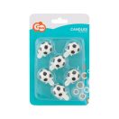 Fotbal Soccer Ball, set de lumânări de tort 6 buc
