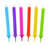 Colorat Rainbow Set lumânări tort Curcubeu, 12 bucăți