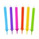 Colorat Rainbow Set lumânări tort Curcubeu, 12 bucăți