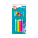 Colorat Rainbow Set lumânări tort Curcubeu, 12 bucăți