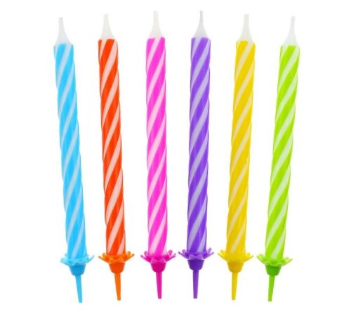 Colorat Spiral lumânare de tort, set de lumânări
