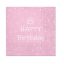 La mulți ani Light Pink Happy Birthday Șervețel roz 20 buc 33x33 cm