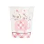 Elefant Floral Pahar de hârtie roz 8 buc 266 ml
