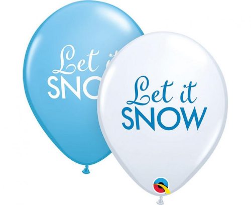 Let it Snow balon, balon 6 bucăți 11 inch (30 cm)