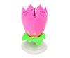 Colorat Pink Set de lumânări muzicale de flori roz pentru tort