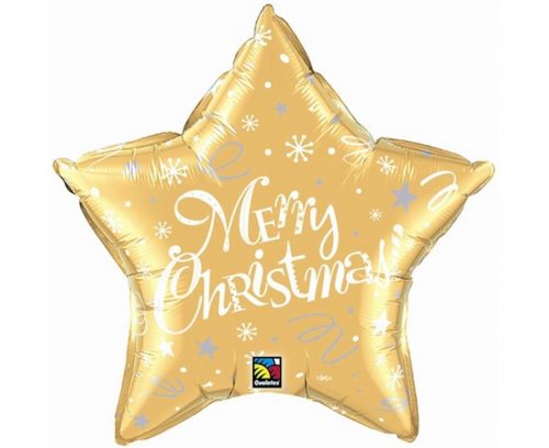 Merry Christmas gold Star, Christmas balon folie 51 cm
