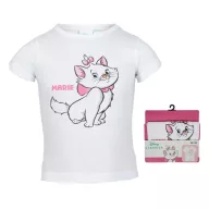   Disney Marie White tricou scurt pentru copii cu pisică, 92-128 cm