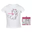 Disney Marie White tricou scurt pentru copii cu pisică, 92-128 cm