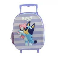   Bluey Puppy rucsac 3D pentru grădiniță cu roți, geantă 32 cm
