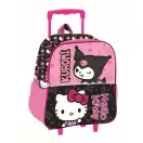 Hello Kitty & Kuromi rucsac 3D cu roți pentru grădiniță, geantă 32 cm