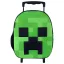 Minecraft Face rucsac 3D pentru grădiniță cu roți, geantă 32 cm