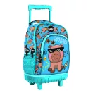 Capibara Cool geantă școlară premium rulantă, geantă 44 cm