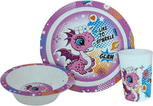 Dragon Glam set veselă, micro set de plastic în cutie